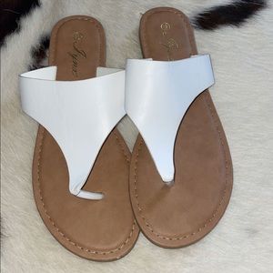 White sandals